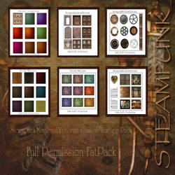 Multy steampunk package with textures for sl