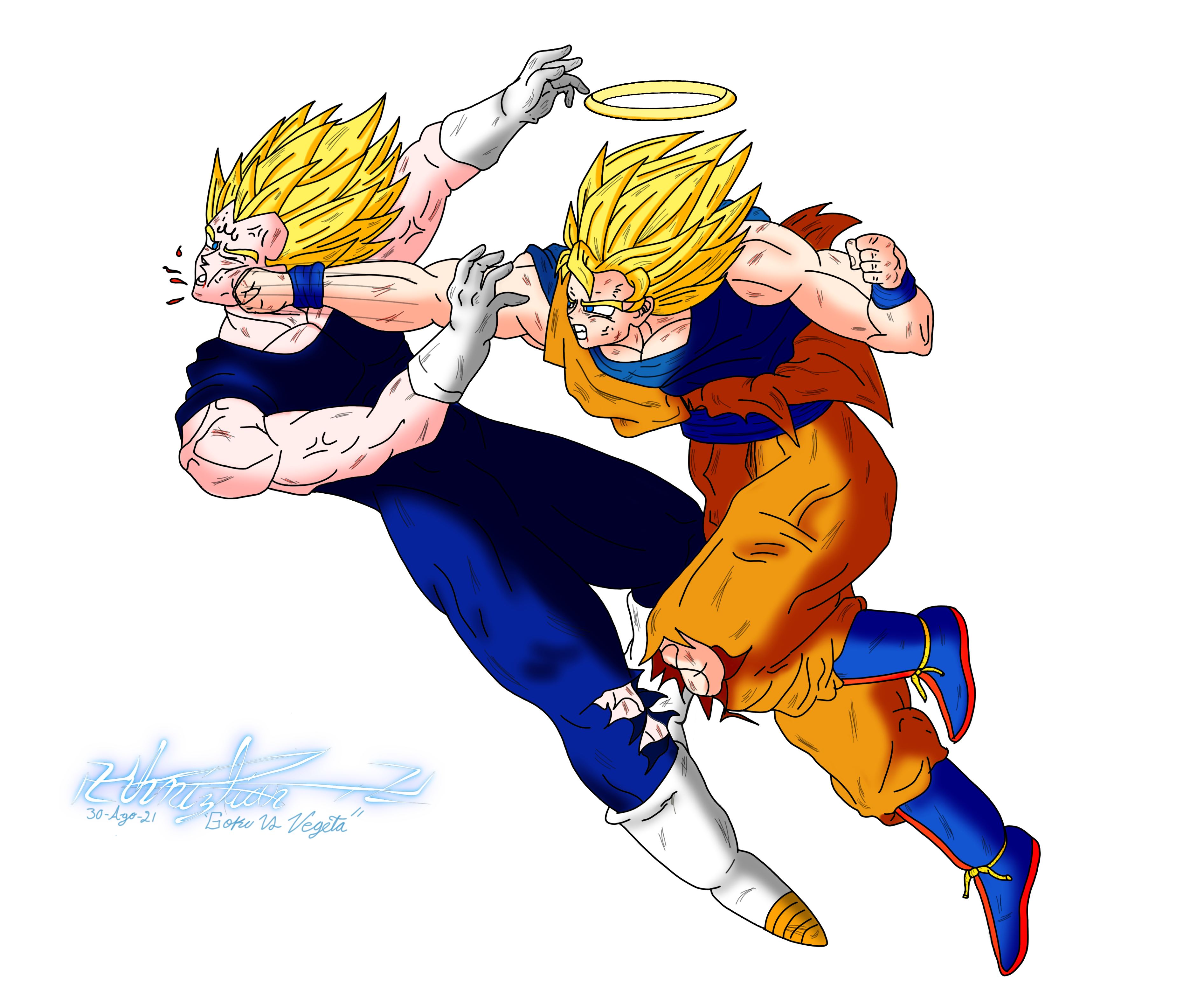 Goku vs Vegeta by khriz10 on DeviantArt Goku vs Vegeta by khriz10 on DeviantArt