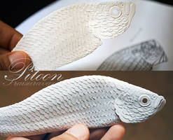 WIP Crowntail Betta fish Paper sculpture