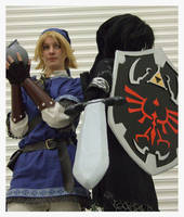 Blue Tunic Link and Dark Link