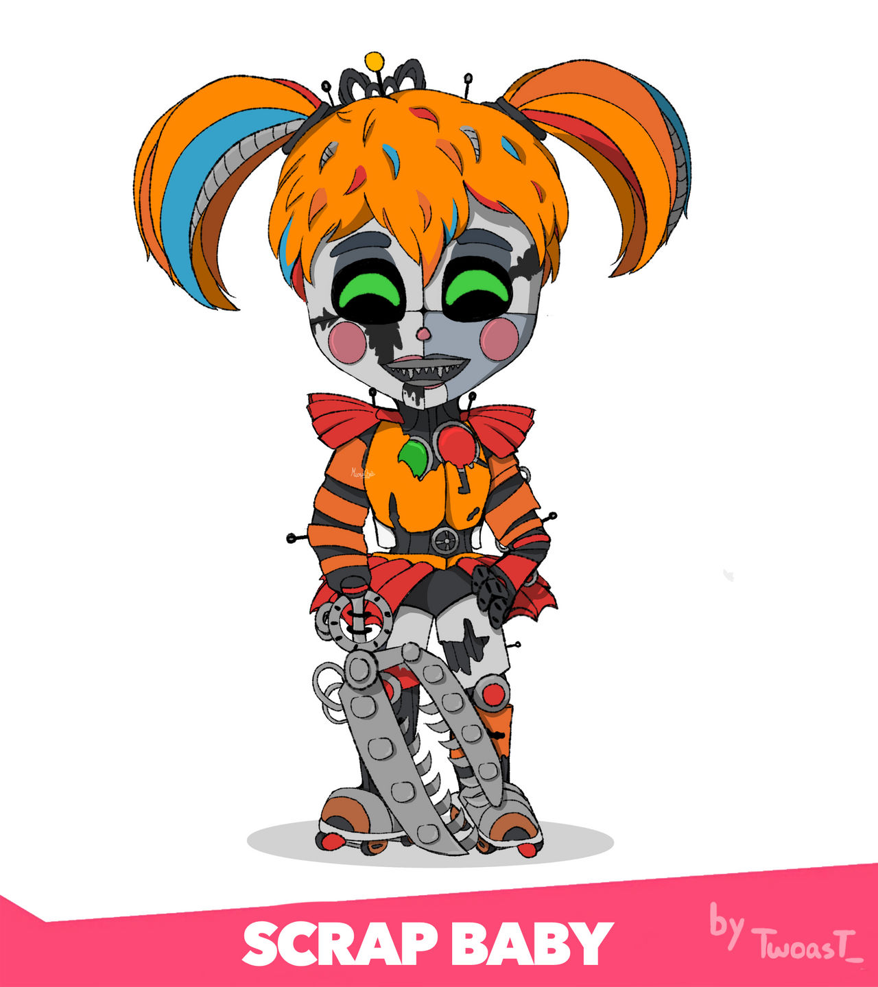 Fnaf- Scrap Baby concept art Youtooz by MeowChats on DeviantArt