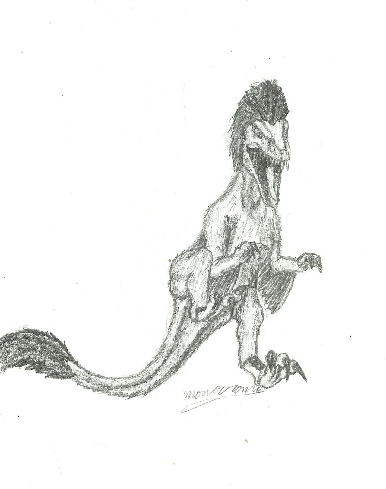 Demon Raptor Drawing Raptor attack by MonocromoArt on DeviantArt