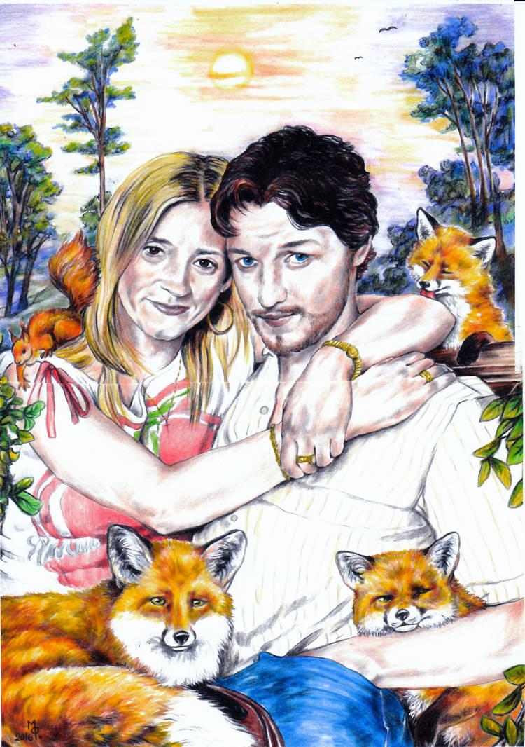 James Mcavoy And His Anne Marie With Foxes By Machaetfafnir On