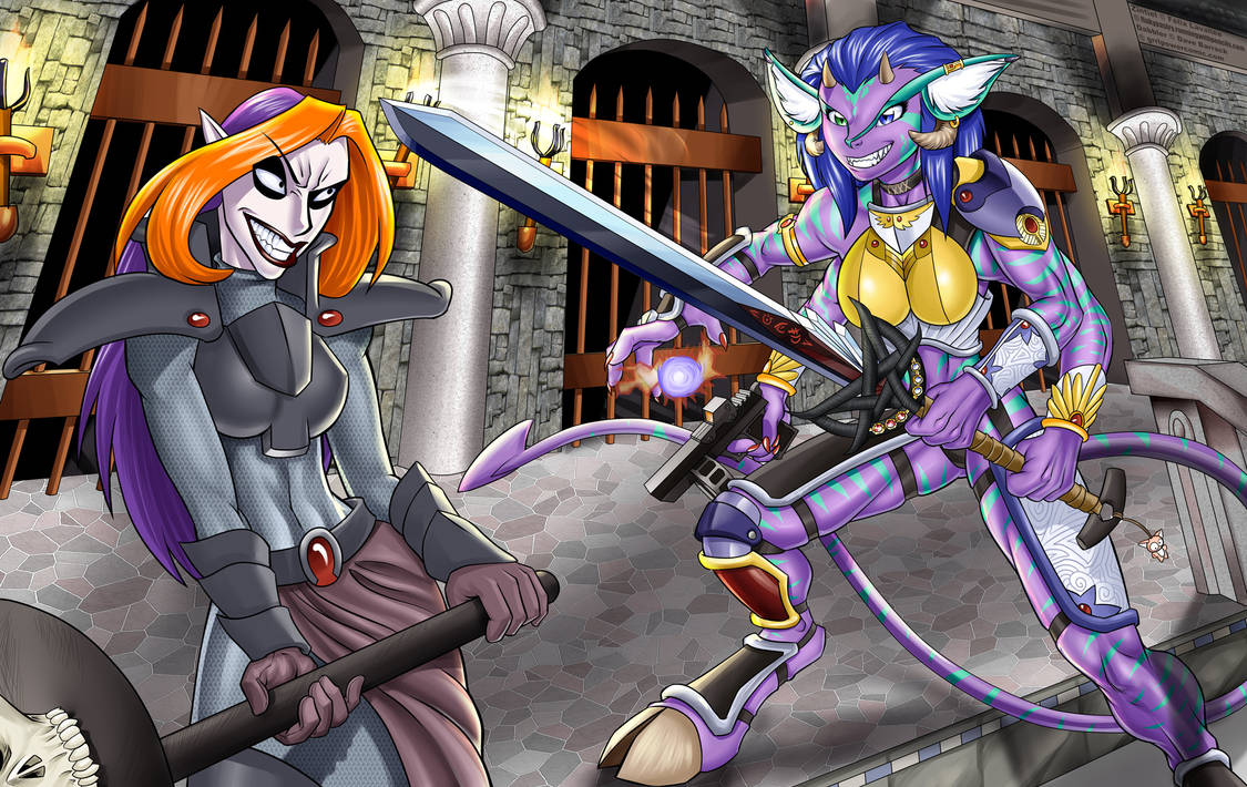Dabbler vs. Zintiel Wallpaper by DaveBarrack