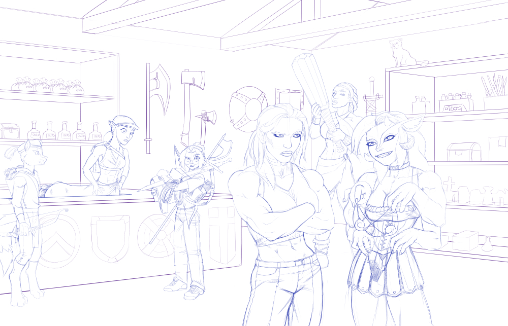 Fantasy sojourn pencils by DaveBarrack