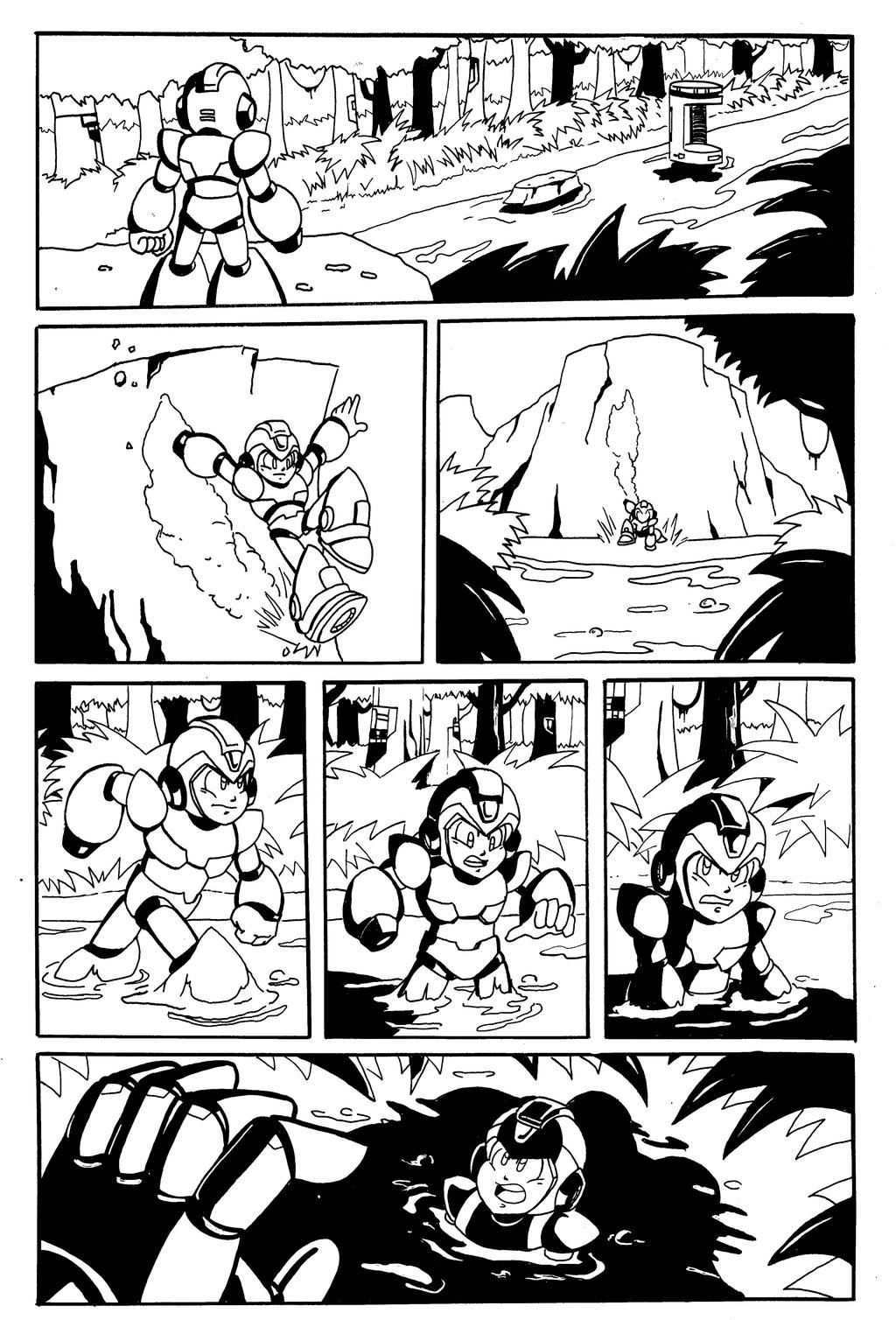 Mega Man X: Bungle in the Jungle Page Inks