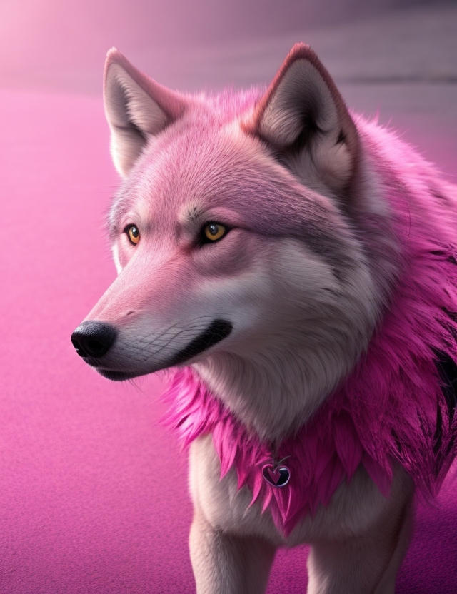 pink wolf by Juanwary on DeviantArt