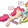 Pinkie pie and Rainbow dash