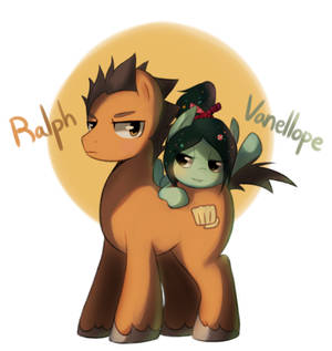 Wreck-It Ralph : Ralph and Vanellope pony