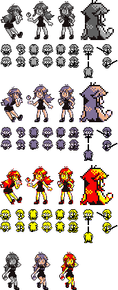 various pokemon red/blue sprite drawings by infinitebrians on