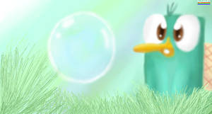 Perry and a bubble