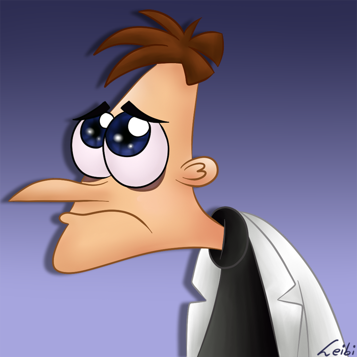 Dr. Doofenshmirtz with sad puppy eyes