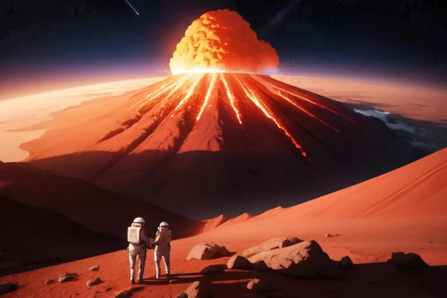 Exploding Martian Volcanic explosion on planet Mars by william11998888 on DeviantArt