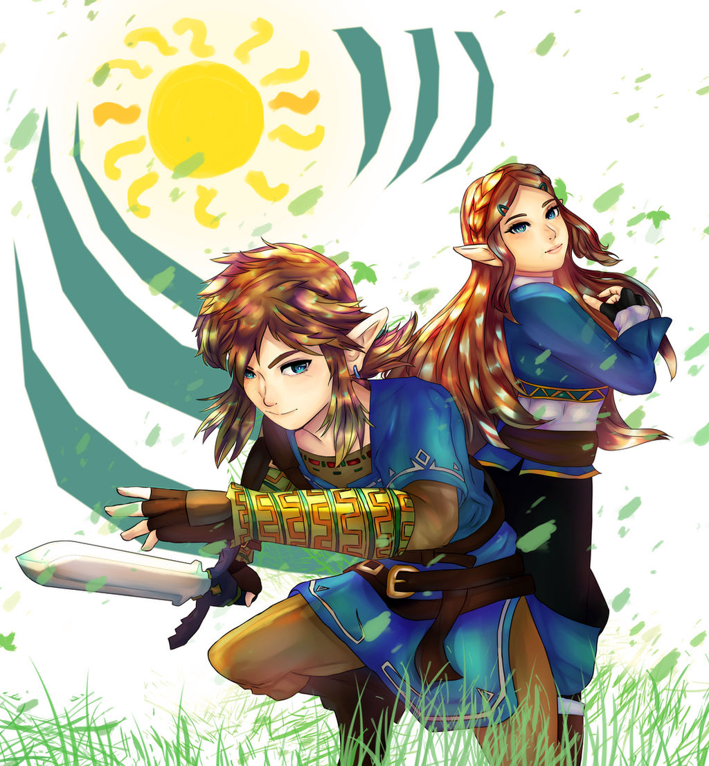 Botw Link And Zelda By R-Shinystars On Deviantart