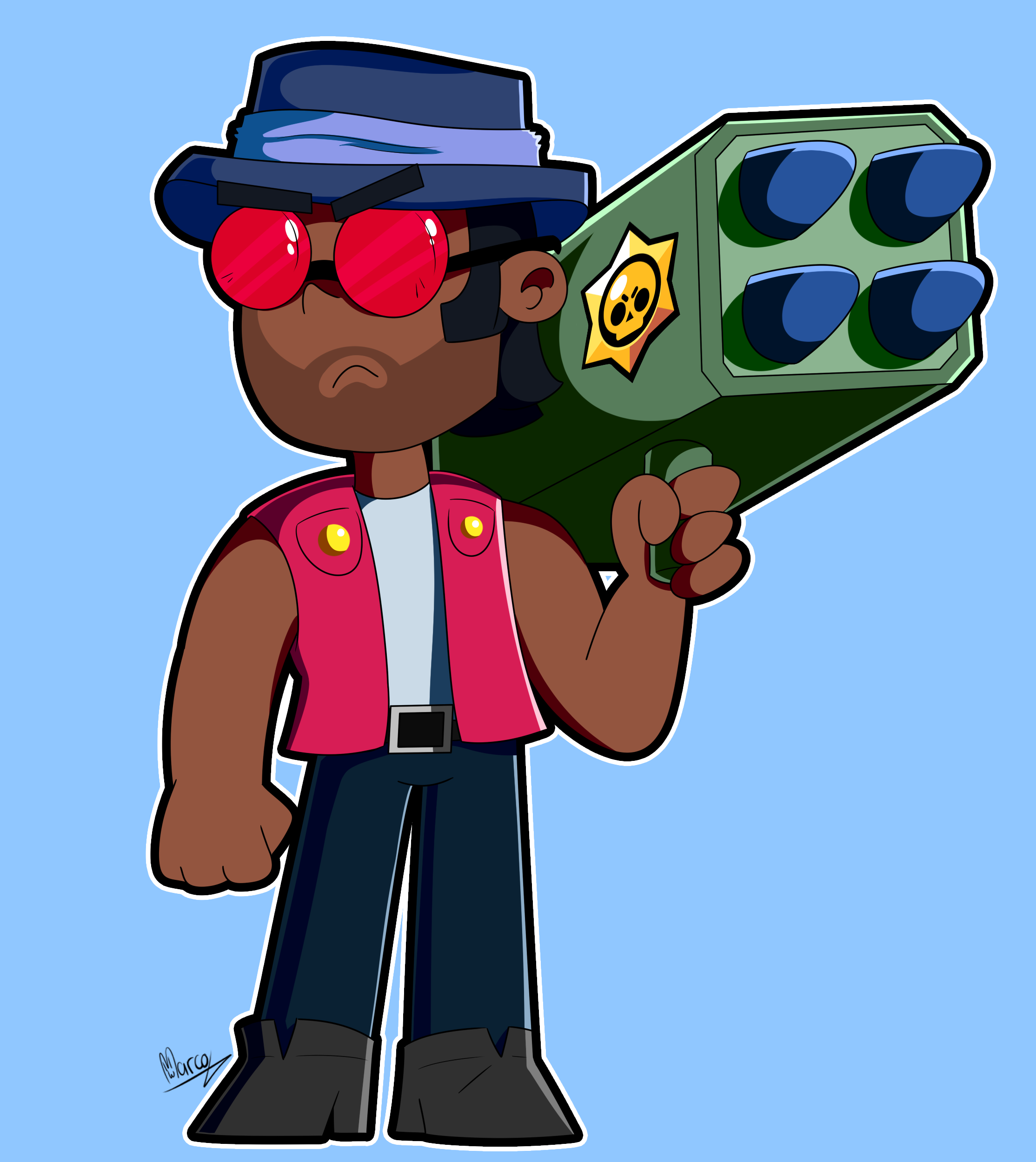 Old School Brock Brawl Stars By Moises87 On Deviantart - brawl stars marco png