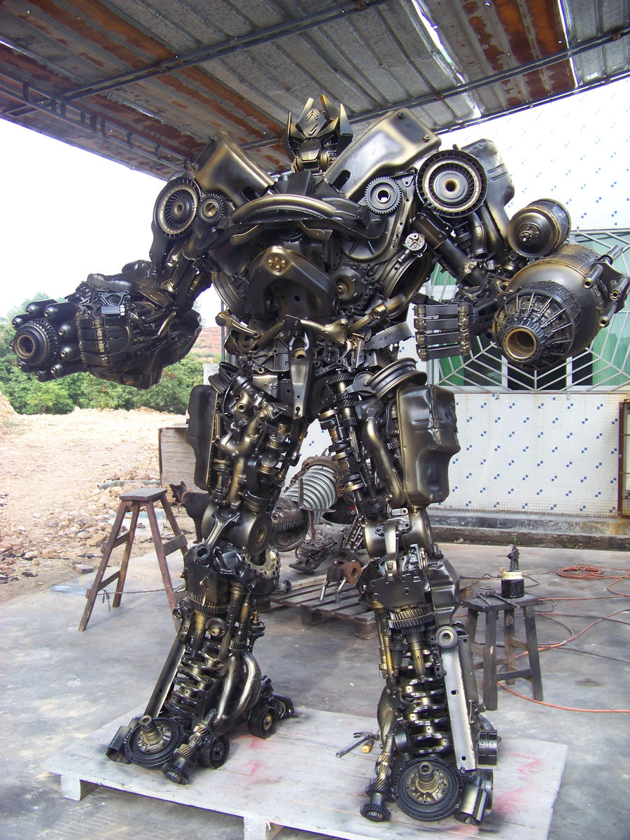hand made steel robot