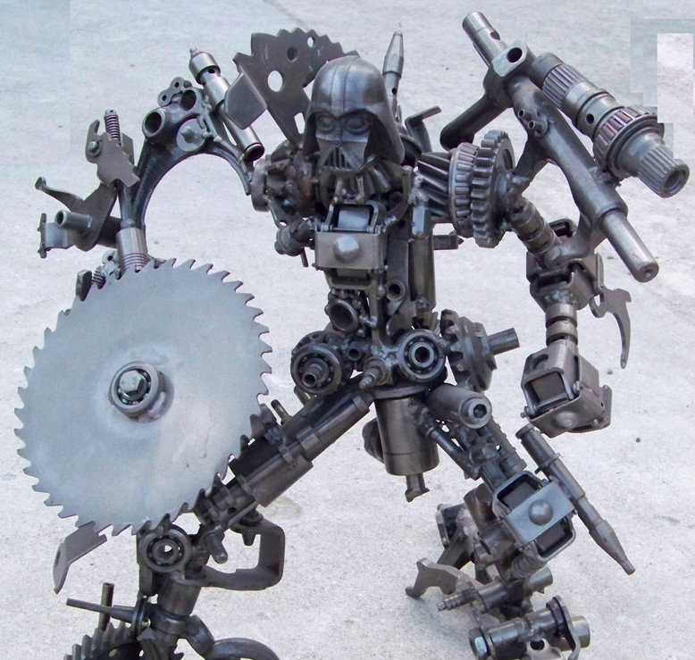 hand made steel robot