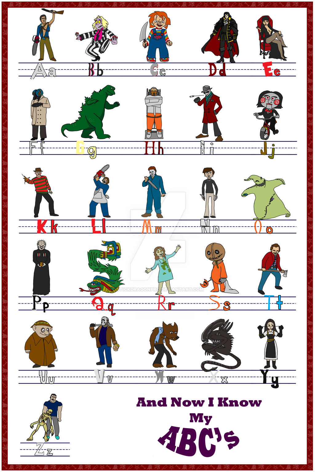 Horror Abc Horror alphabet poster by stickdragonpro on DeviantArt