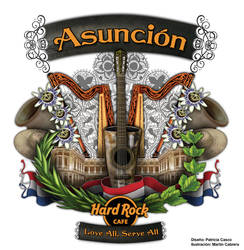 Logo remera de Hard Rock Cafe Asuncion