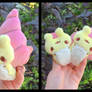 Strawberry Banana Snail Custom Plushies Handmade