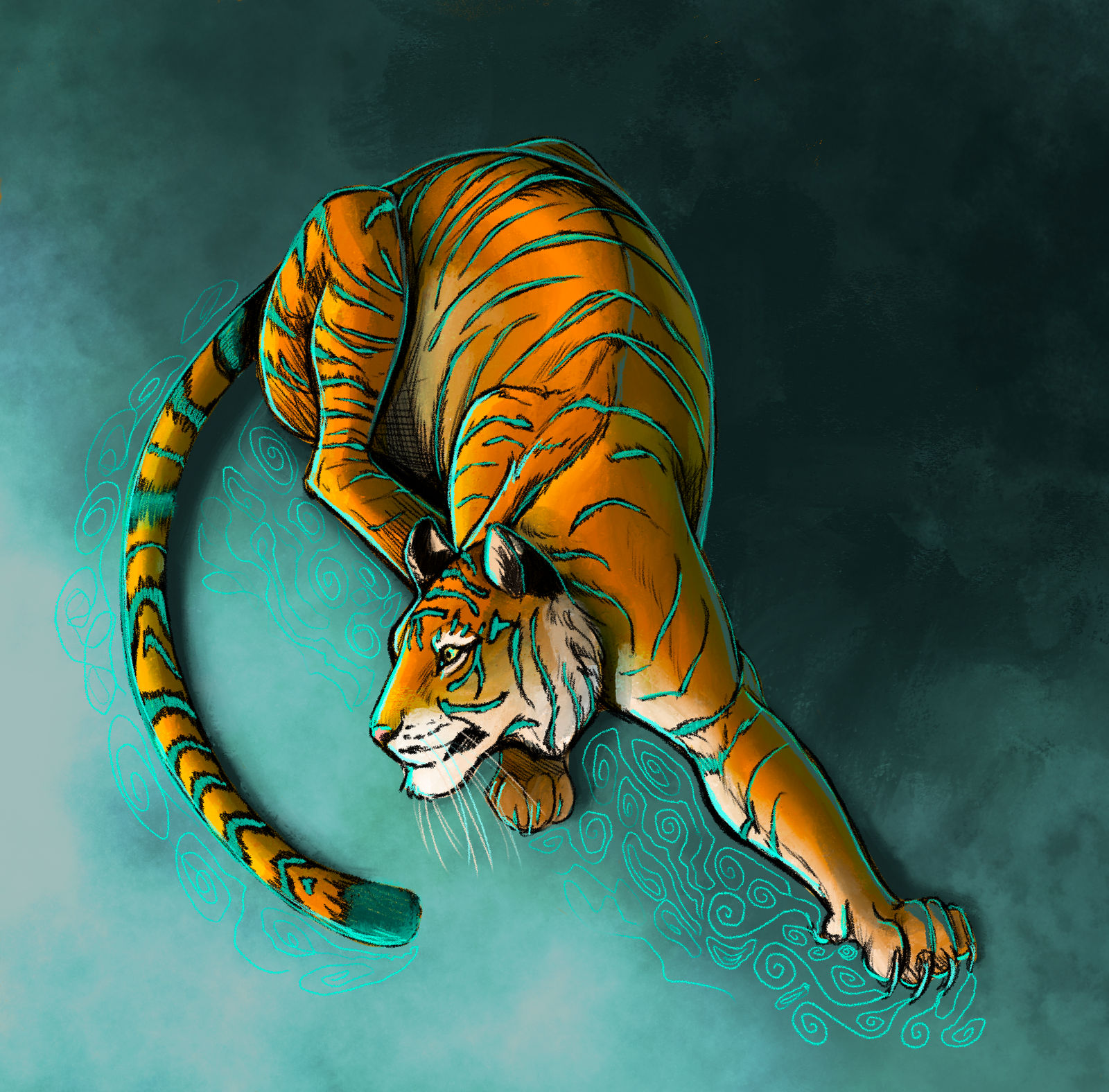 Turqoise Tiger The Turquoise Tiger by Galidor-Dragon on DeviantArt