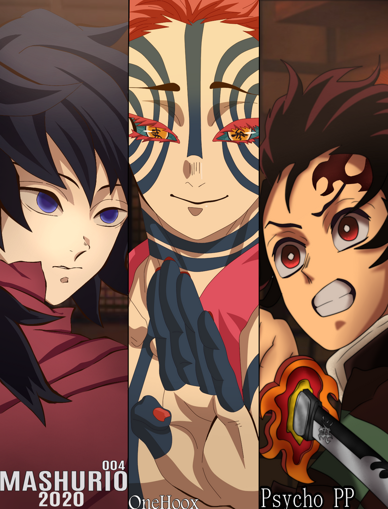 Kimetsu No Yaiba-Akaza vs Tanjiro And Tomioka by OneHoox on DeviantArt