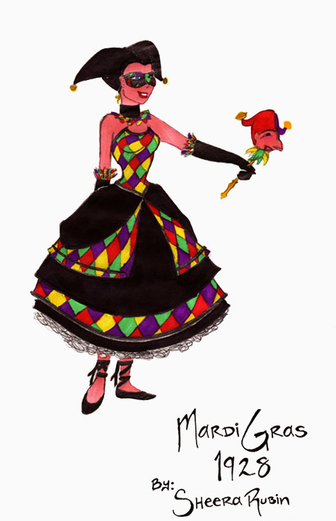 Harlequin for Mardi Gras