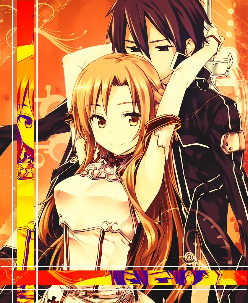 asuna, kirito, yuuki, asuna, and asuna (sword art online and 2 more) drawn  by sarasara_shoyu