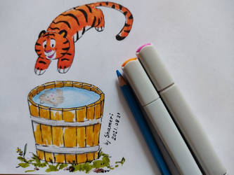 Tiger likes water