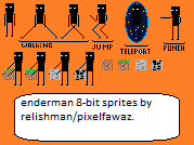 8-bit enderman sprites