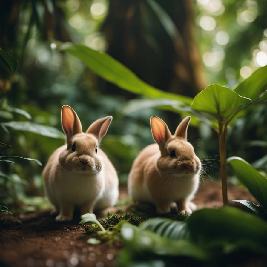 Adorable Bunnys in a tropical rainforest by ceaderheart134 on DeviantArt