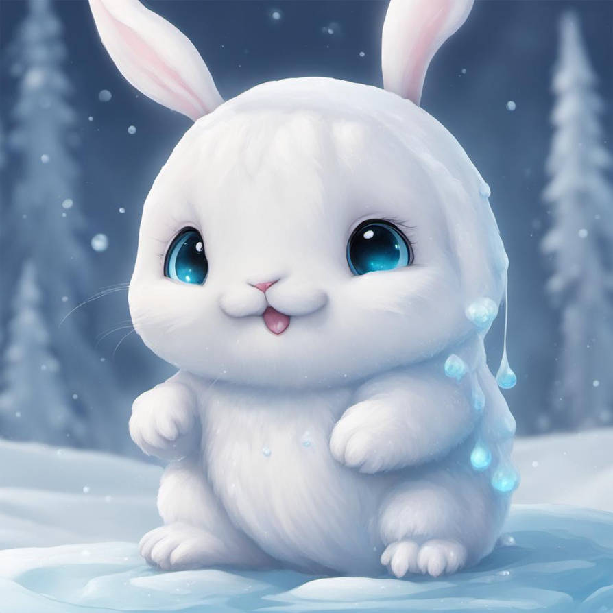 Cute Ice Bunny by ceaderheart134 on DeviantArt