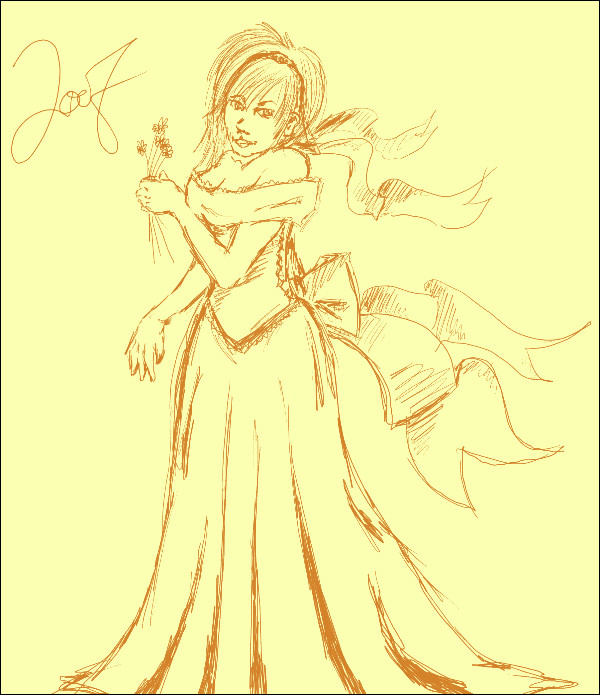 flower girl sketch