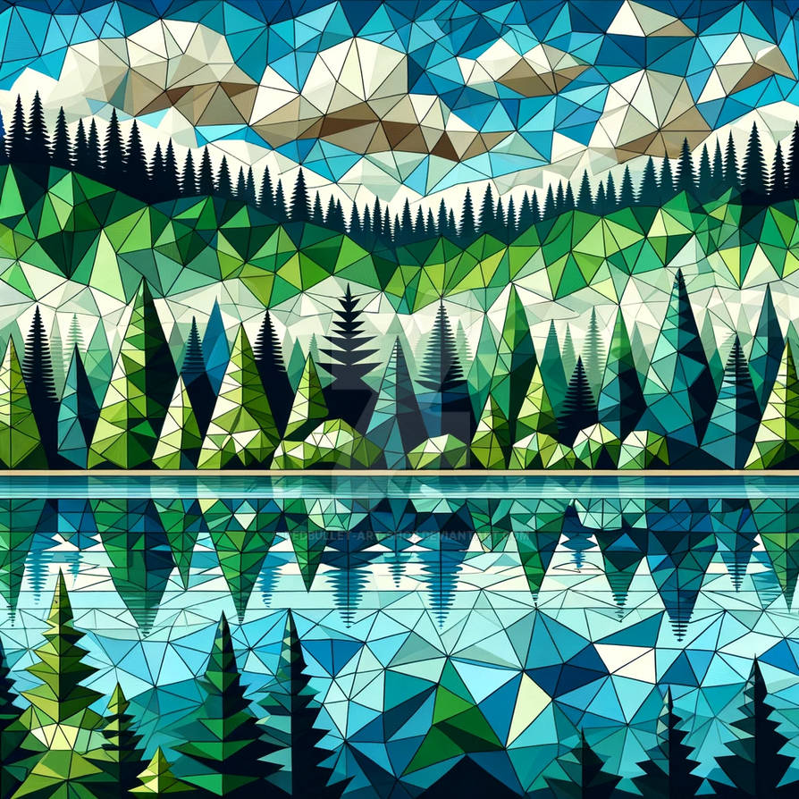 The forest of triangles by RedBullet-Art-Shop on DeviantArt