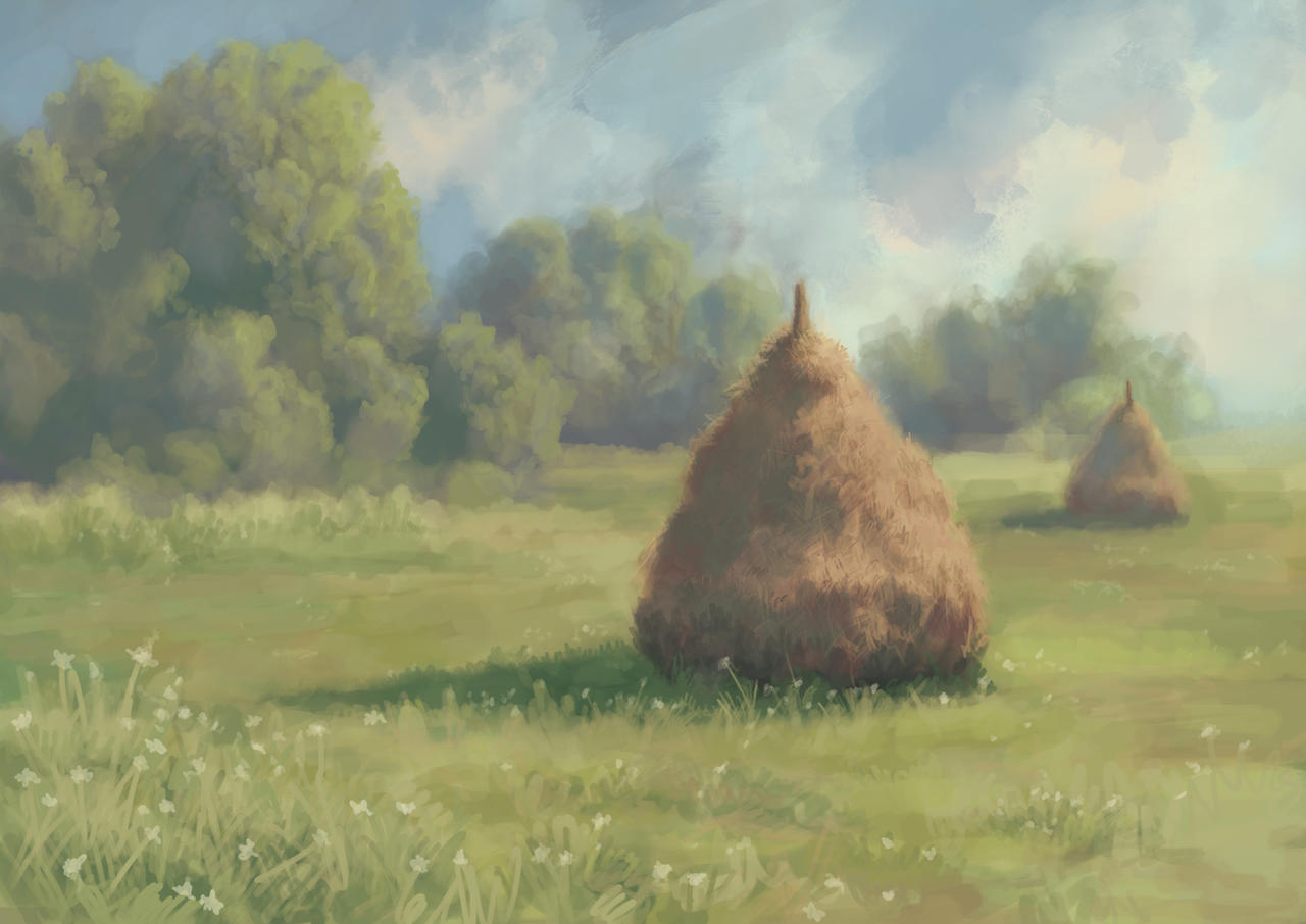 Haystacks by code-monet on DeviantArt