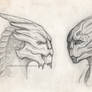 mass effect - female and male turian