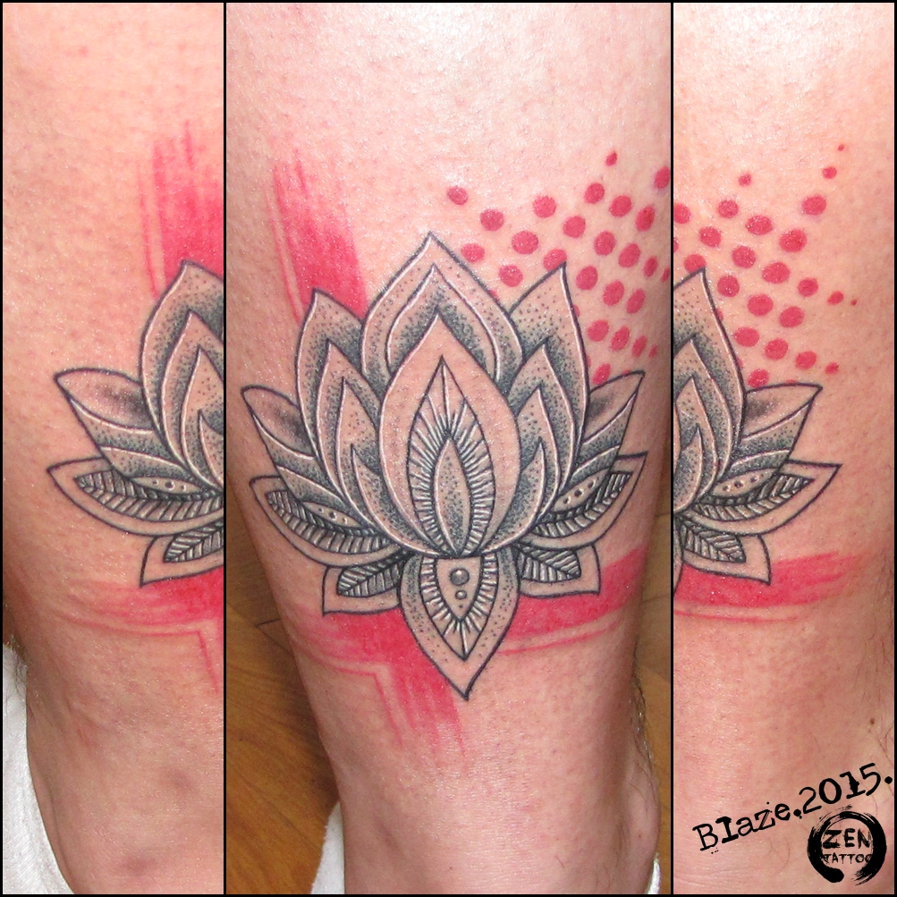 Dotwork lotus in trash polka style by bLazeovsKy on DeviantArt Dotwork lotus in trash polka style by bLazeovsKy on DeviantArt