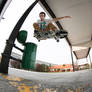 Ollie over trash can