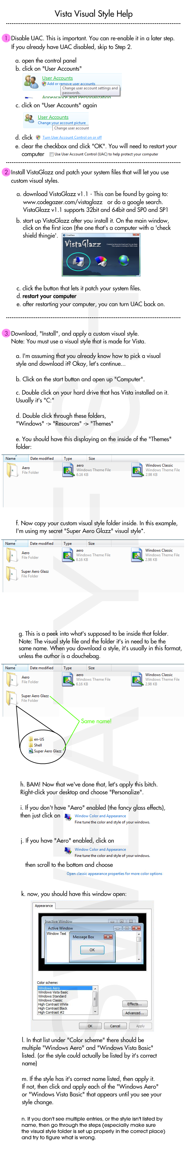 Vista Visual Style Help