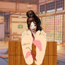 Mai Shiranui in the stocks (Final/Lickling mirth)