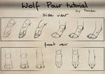 Wolf paw tutorial by Rizuuki