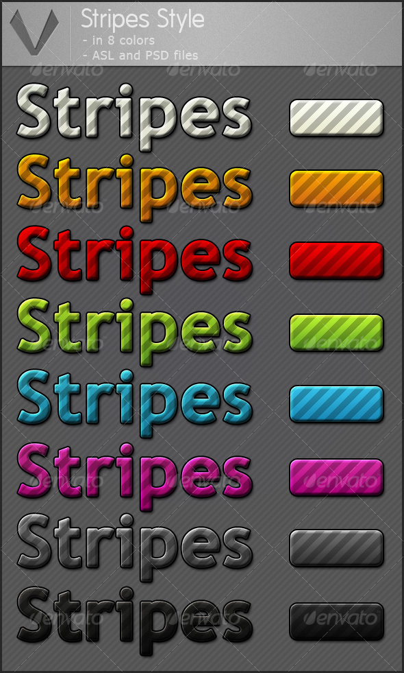 Stripes style in 8 colors