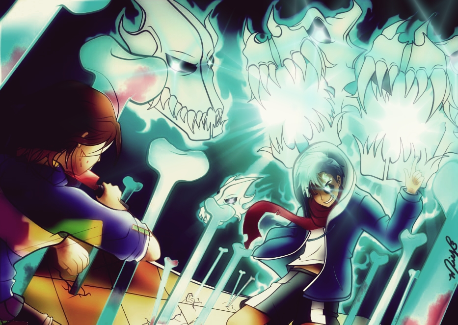 Sans fight by NetrialisPL on DeviantArt