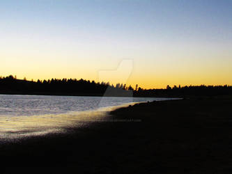 sunset over a lake