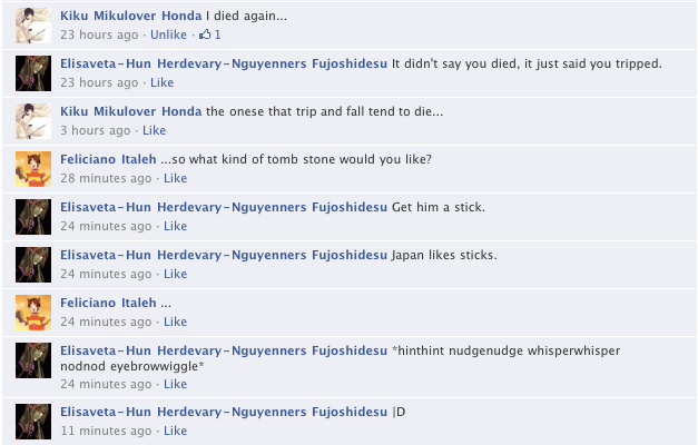 Hetalia Facebook: Oops He died Again