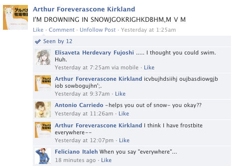 Hetalia Facebook: Drowning