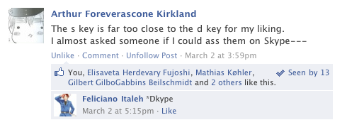 Hetalia Facebook: Stupid Keyboards