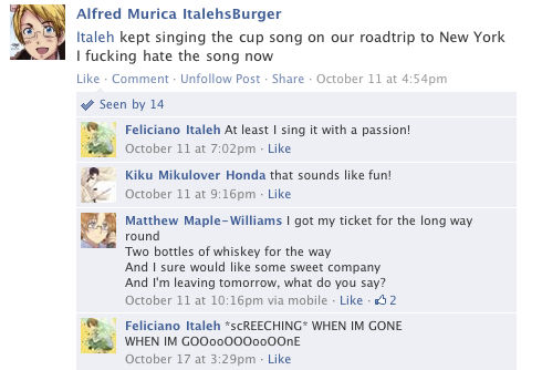 Hetalia Facebook The Cup Song By Gilxoz Epicness On Deviantart