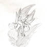 Dark sonic simple drawing