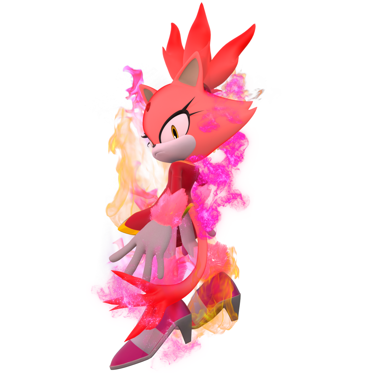 Burning blaze render